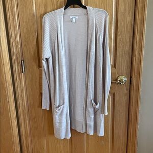 Nine West Women's Beige Long Cardigan